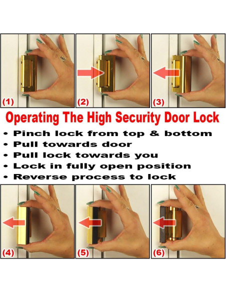 Cerradura de Refuerzo para Puerta Prime-Line U 11126 Bronce Cerradura de Refuerzo para Puerta Prime-Line U 11126 Bronce