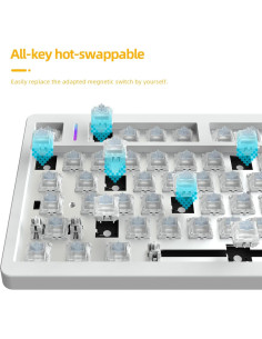 Teclado Mecánico IROK ND75 TKL RGB Programable Blanco 2