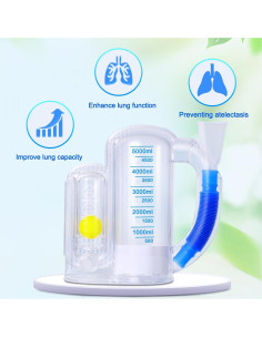 Espirometro de Incentivo FoxUncle para Adultos 1000-5000 cc 2