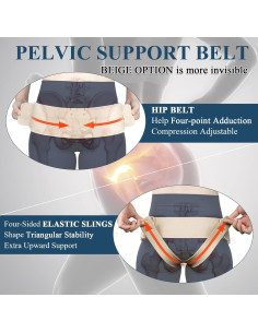 Cinturón de Soporte Pélvico JOMECA V-Sling Pequeño Beige 2