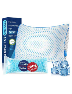 Almohada Ajustable Fulocean Queen Espuma Viscoelástica Refrigerante