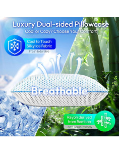 Almohada Ajustable Fulocean Queen Espuma Viscoelástica Refrigerante 2