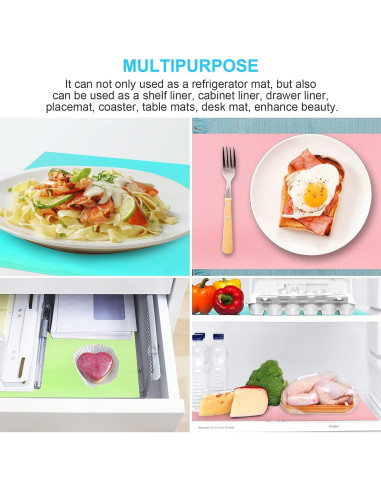 11 Alfombrillas para Refrigerador PSISO - EVA Lavables 45x30 cm
