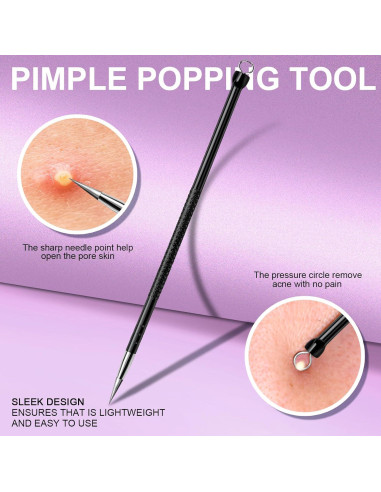 Herramienta Extractora de Espinillas Teenitor 2-en-1 Acero Inoxidable