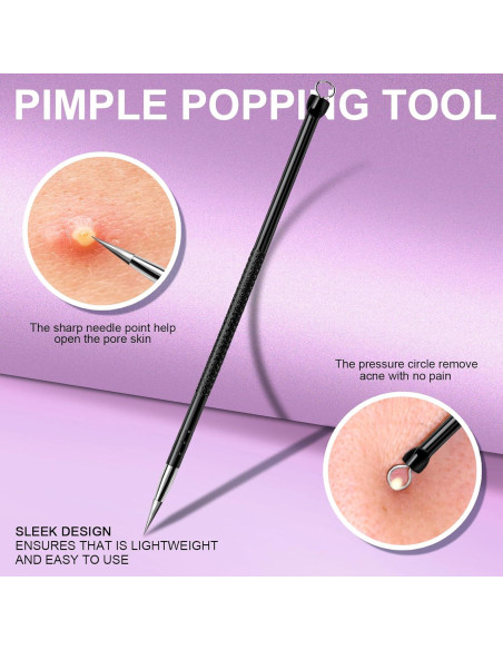 Herramienta Extractora de Espinillas Teenitor 2-en-1 Acero Inoxidable
