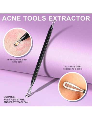 Herramienta Extractora de Espinillas Teenitor 2-en-1 Acero Inoxidable