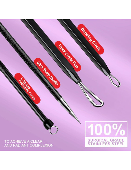 Herramienta Extractora de Espinillas Teenitor 2-en-1 Acero Inoxidable