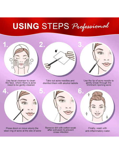 Herramienta Extractora de Espinillas Teenitor 2-en-1 Acero Inoxidable