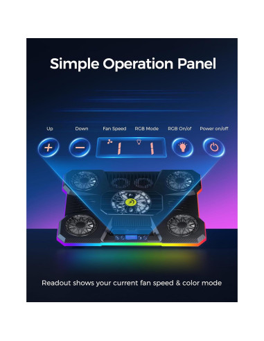 Base de Enfriamiento ChillCore A21 para Laptop 15.6-19.3" RGB