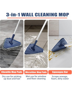 Mopa Limpiadora de Pared JEHONN 3 en 1 con Mango 208 cm 2