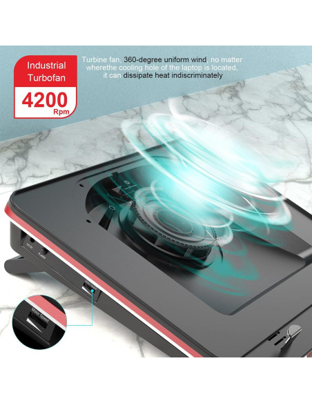 Enfriador de Laptop IETS GT500B Turbo 4200 RPM 13-17.3"