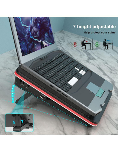 Enfriador de Laptop IETS GT500B Turbo 4200 RPM 13-17.3"