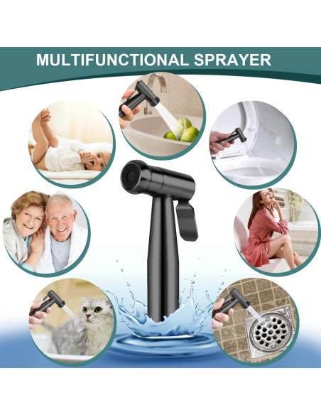 Rociador de Bidet de Mano Pugrwei Acero Inoxidable 119cm Rociador de Bidet de Mano Pugrwei Acero Inoxidable 119cm