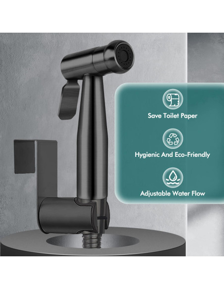 Rociador de Bidet de Mano Pugrwei Acero Inoxidable 119cm Rociador de Bidet de Mano Pugrwei Acero Inoxidable 119cm