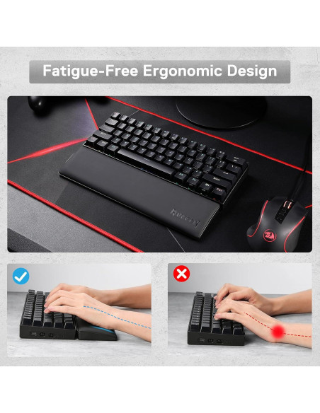 Almohadilla Ergonómica Redragon P035 Meteor S para Teclado 60%