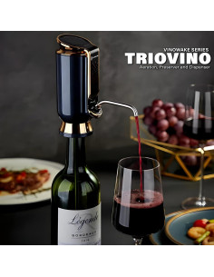 Aerador de Vino Eléctrico LINKSTYLE Triovino 3 en 1 Oro 2