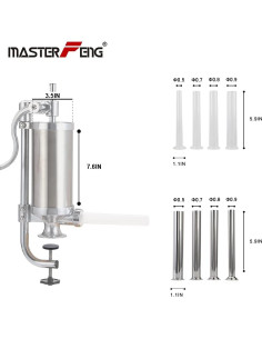 Embutidora de Salchichas Vertical MASTER FENG MF-3002C Acero Inoxidable 2