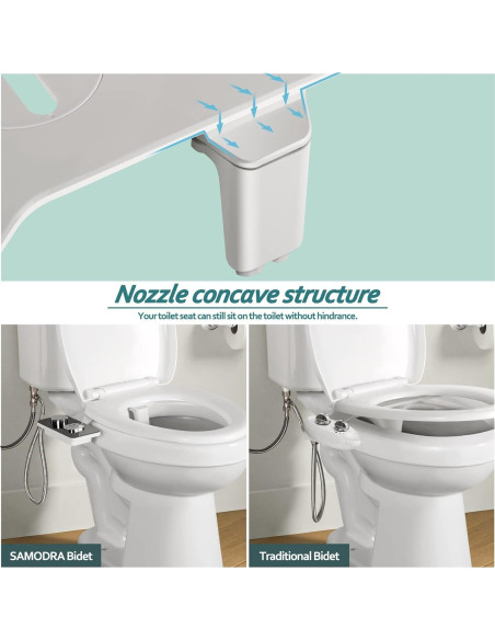 Accesorio de Bidet SAMODRA No Eléctrico Doble Boquilla Negro