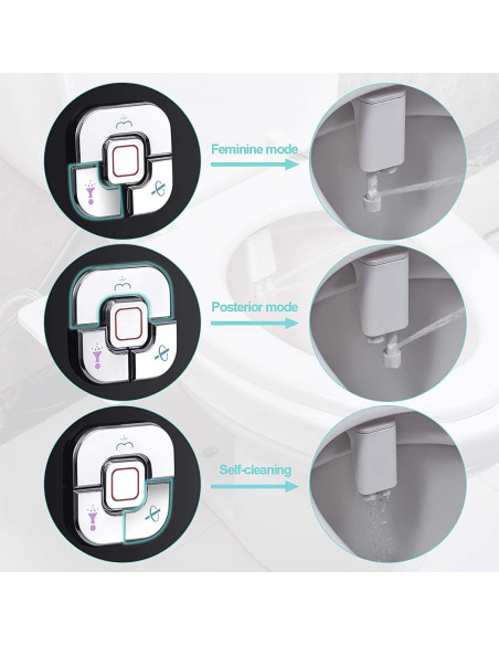 Accesorio de Bidet SAMODRA No Eléctrico Doble Boquilla Negro