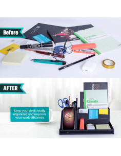 Estación de Carga Inalámbrica Rápida Cargador Futuro Negro 2