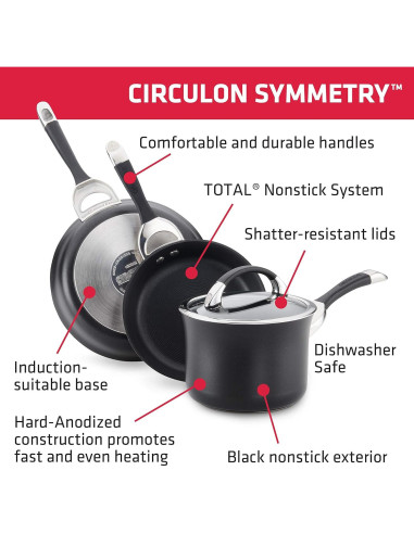 Juego de Sartenes Circulon Symmetry 25 y 30 cm Antiadherente