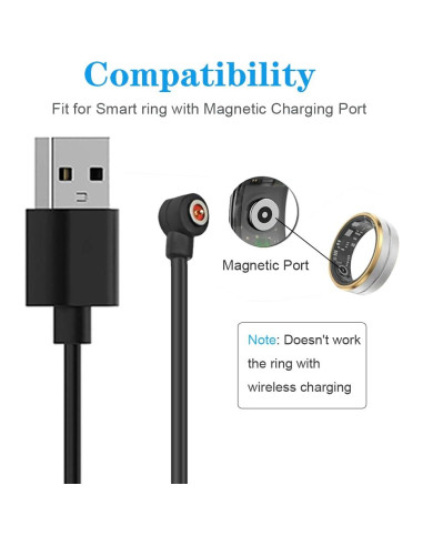 Cable de Carga Magnético Xinya para Anillo Inteligente 60cm