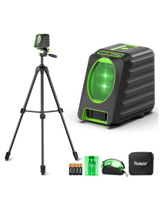 Nivel láser autocompensado Huepar BOX-1GTA 150Ft (45.72m) con trípode 60in