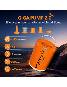 Bomba de Aire Eléctrica GIGA PUMP 2.0 1300mAh 5 Boquillas 2