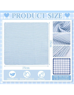 Paños de Cocina Patelai 12 Pcs Algodón Azul 35.1x35.1 cm 2