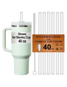 Paquete de 6 Popotes Reutilizables FXTBE para Taza Stanley 40 OZ