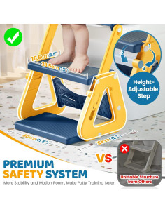 Asiento de Entrenamiento para Baño 2-en-1 Orzbow Ajustable 2