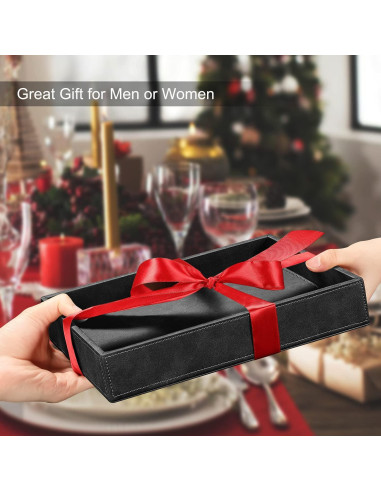 Bandeja Organizador de Escritorio SITHON de Cuero PU Negra