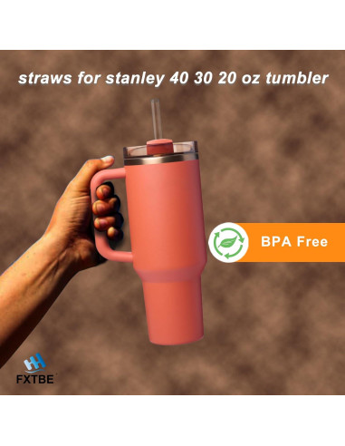 Paquete de 6 Popotes Reutilizables FXTBE para Taza Stanley 40 OZ