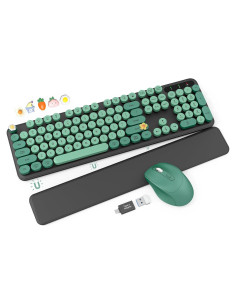 Combo Teclado y Ratón Inalámbrico Trueque KC303 Retro