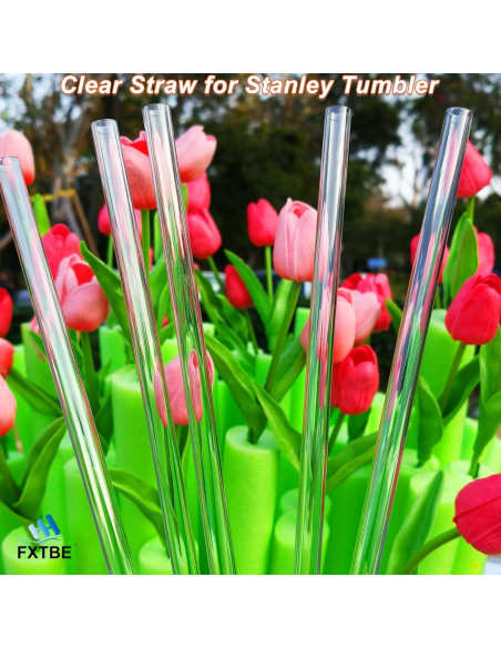 Paquete de 6 Popotes Reutilizables FXTBE para Taza Stanley 40 OZ