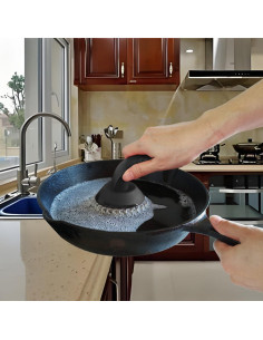 Estropajo de Acero Inoxidable HOVhomeDEVP con Raspador y Toalla 2