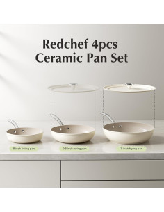 Juego de Sartenes Antiadherentes Redchef 4 Piezas Cerámica 2