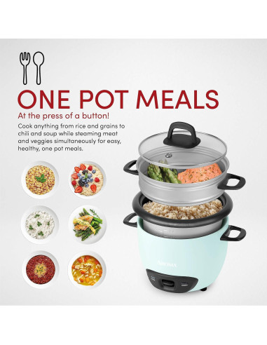 Cocedor de Arroz AROMA ARC-743-1NGBL 1.5L Azul Claro