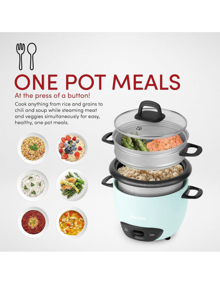 Cocedor de Arroz AROMA ARC-743-1NGBL 1.5L Azul Claro