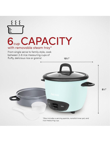 Cocedor de Arroz AROMA ARC-743-1NGBL 1.5L Azul Claro