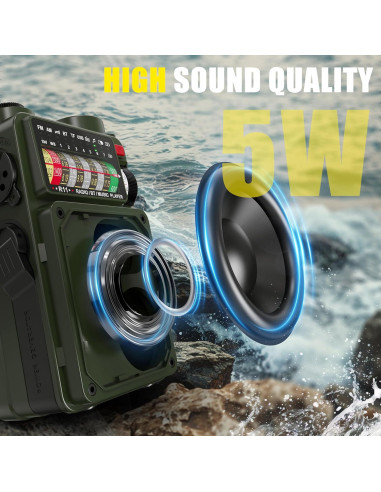 Radio de Emergencia Emgykit con Bluetooth y Linterna 4000mAh