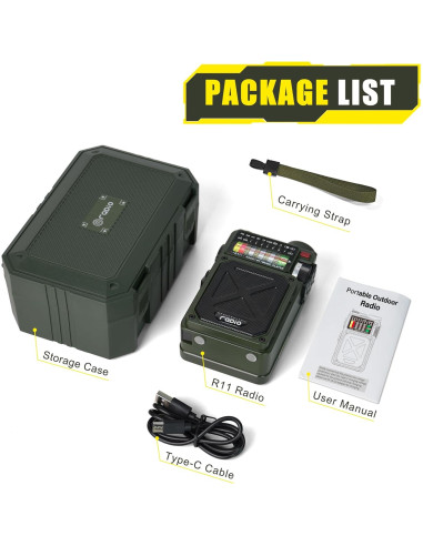 Radio de Emergencia Emgykit con Bluetooth y Linterna 4000mAh