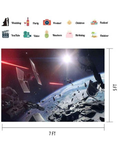 Fondo de Fotografía EOA 210x150cm Nave Espacial Star Wars 2