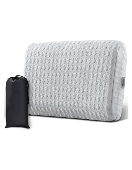 Almohada de Viaje Vekkia Pequeña con Espuma Viscoelástica Gris