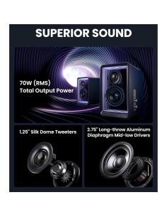 Altavoces Activos Edifier QR65 Bluetooth 70W con Luz - Negro 2