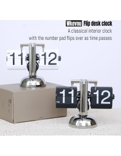 Reloj de Pared Digital Retro Wkevnu 21x16cm Negro 2