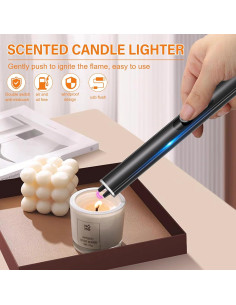 Encendedor Eléctrico Recargable Honglu Negro - Plasma Sin Butano 2