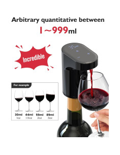 Dispensador de Vino Eléctrico Redsack con Aerador 999ml Negro 2