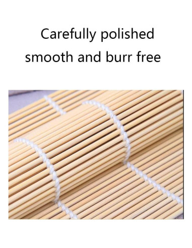 Esteras de Sushi de Bambú BZG - 2 Unidades 24.1 cm Cuadradas