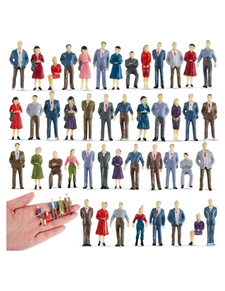 Figuras Miniatura Juexica 30 Pcs 1:50 Plástico Vintage Figuras Miniatura Juexica 30 Pcs 1:50 Plástico Vintage